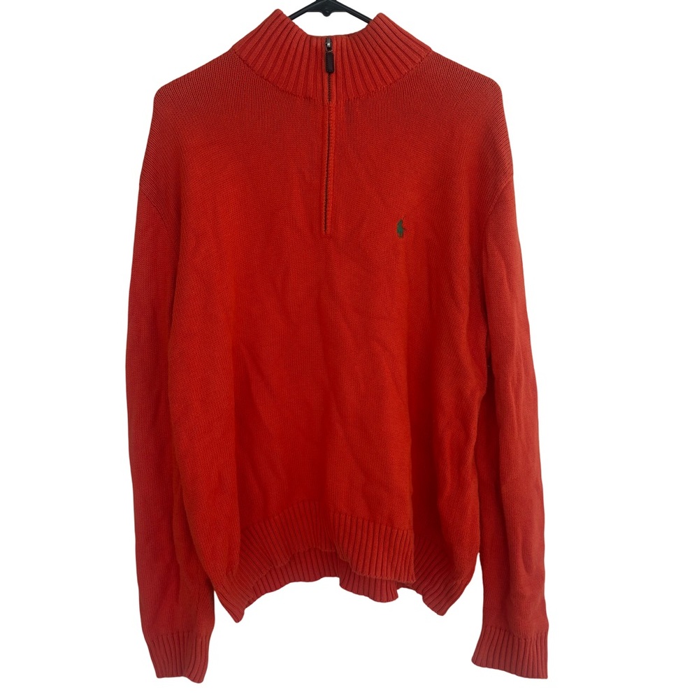 Polo Ralph Lauren Sweater Mens 1/4 Zip Mock Neck Long Sleeves Pullover